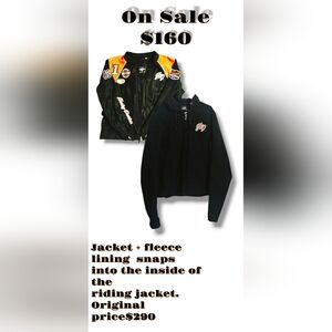 Harley-Davidson Black and Orange Bomber Jacket